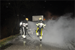 Melding 17.38 Prio 1 Brand Wegvervoer Auto Trekweg Buitenpost
